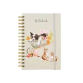 Wrendale Designs 'Sleeping on the Job' Border Collie & Rabbit A5 Notebook