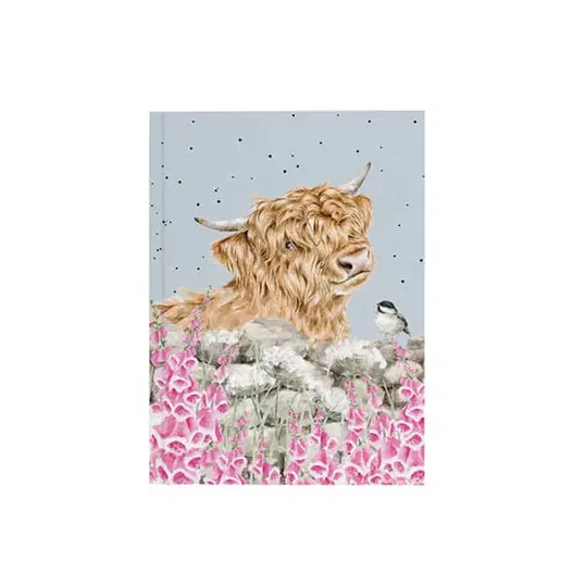 Wrendale Designs `Just for Moo` Highland Cow A6 Notebook