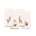 Wrendale Designs `Woodlanders` Set of Four Woodland Animal Fabric Napkins