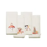 Wrendale Designs 'Garden Friends' Set of Four Animal Fabric Napkins