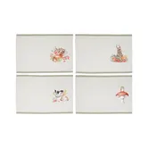 Wrendale Designs 'Garden Friends' Set of Four Animal Fabric Placemats