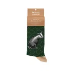 Wrendale Designs `The Country Gent` Badger Men`s Socks