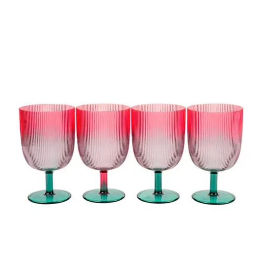 Summerhouse by Navigate Coconut Grove Ombre Set of 4 Stacking Wine Tumblers