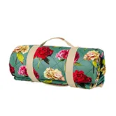 Summerhouse by Navigate Sarah Kelleher Hydrangea Plantation Teal Luxury Quilted Picnic Blanket