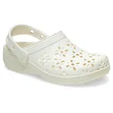 Crocs Classic Floral Cut Out Clog Chalk