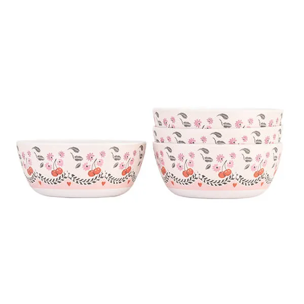 Cath Kidston Cherry Set of 4 Melamine Cereal Bowls