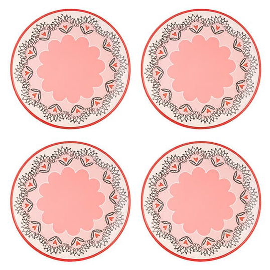 Cath Kidston Cherry Set of 4 Melamine Dinner Plates