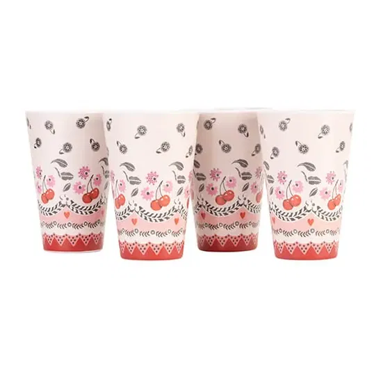 Cath Kidston Cherry Set of 4 Melamine Tumblers