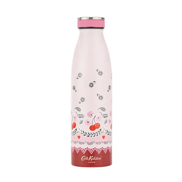 Cath Kidston Cherry Stainless Steel Water Bottle 460ml