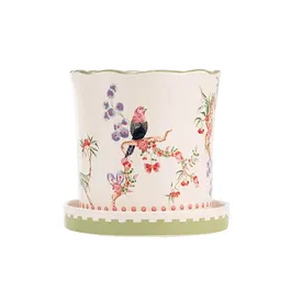 Cath Kidston Spring Birds Plant Pot With Tray