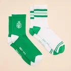 Joules Mens Green Volley Twin Pack Tennis Socks Size 7-12