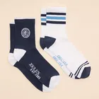 Joules Mens Navy Volley Twin Pack Tennis Socks Size 7-12