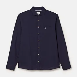 Joules Mens Navy Long Sleeve Linen Shirt
