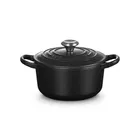 Le Creuset Signature Satin Black Cast Iron 14cm Round Casserole