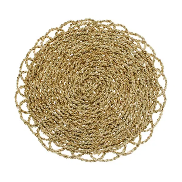Walton & Co Circular Decorative Pandanus Grass Mat
