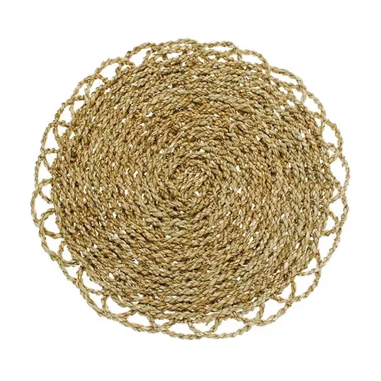 Walton & Co Circular Decorative Pandanus Grass Mat