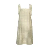 Walton & Co Gingham Pale Olive Crossback Apron