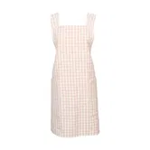 Walton & Co Gingham Plaster Pink Crossback Apron