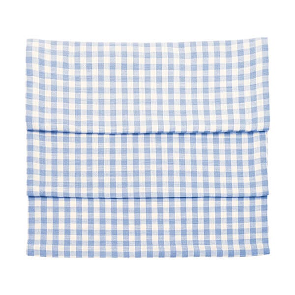 Walton & Co Gingham Blue 40 x 180cm Runner