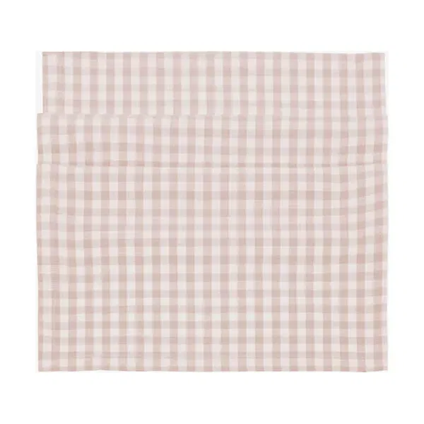 Walton & Co Gingham Plaster Pink 40 x 180cm Runner