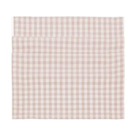 Walton & Co Gingham Plaster Pink 40 x 180cm Runner