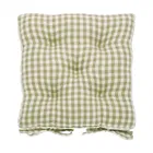 Walton & Co Gingham Pale Olive Seat Pad With Ties