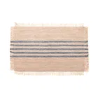 Walton & Co Midnight Blue Jute Stripe Placemat