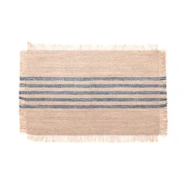 Walton & Co Midnight Blue Jute Stripe Placemat