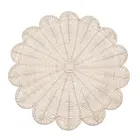 Walton & Co Rattan White Scalloped Placemat