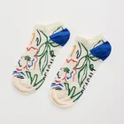Seasalt Bamboo Arty Trainer Socks Painters Garden Chalk Mix Size 4-7