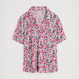 Seasalt Short Sleeve Misty Sky Shirt Blossom Sketch Chalk