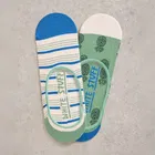 White Stuff 2 Pack Pineapple No Show Socks Green Multi