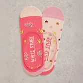 White Stuff 2 Pack Leopard No Show Socks Pink Multi