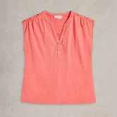 White Stuff Dina Tank Top Mid Coral