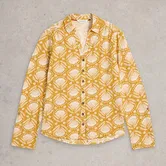 White Stuff Multi Annie Jersey Shirt Chartreuse Print