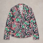 White Stuff Annie Jersey Shirt Natural Print