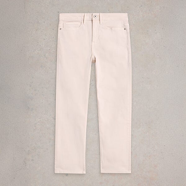 White Stuff Blake Straight Crop Jeans Natural White