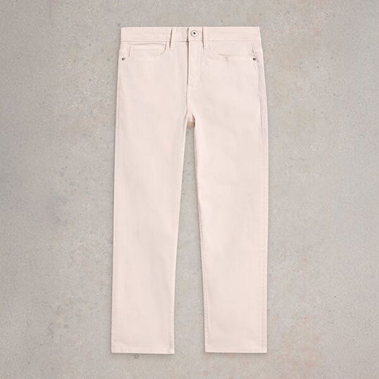 White Stuff Blake Straight Crop Jeans Natural White