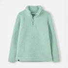 Lighthouse Bay Half Zip Sherpa Fleece Sweatshirt Soft Sage