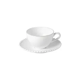 Costa Nova Pearl White 250ml Tea Cup & Saucer