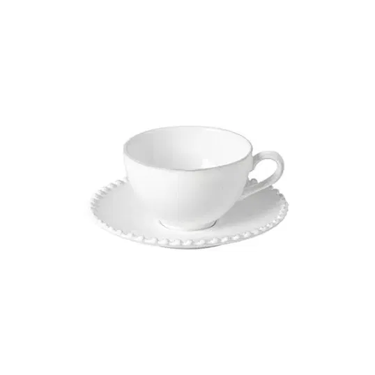 Costa Nova Pearl White 250ml Tea Cup & Saucer