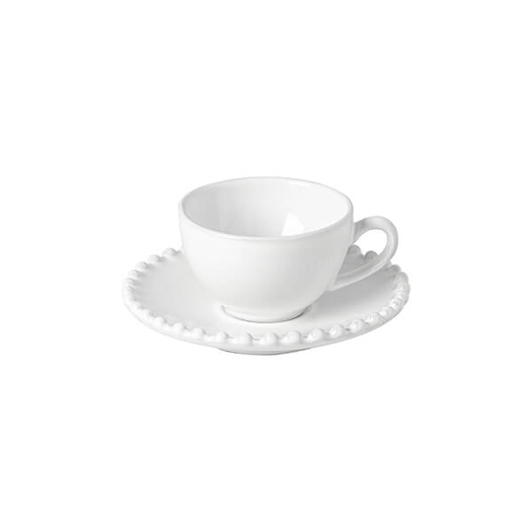 Costa Nova Pearl White 90ml Coffee Cup & Saucer