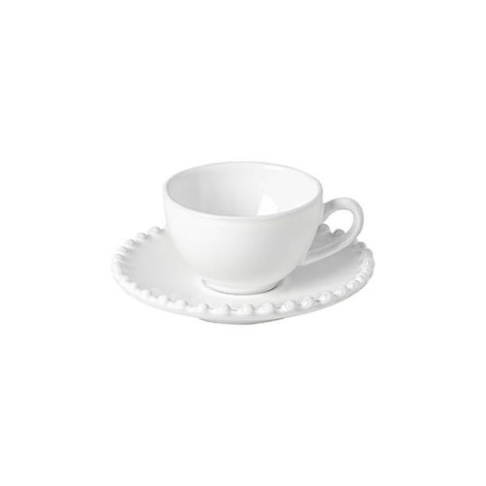Costa Nova Pearl White 90ml Coffee Cup & Saucer