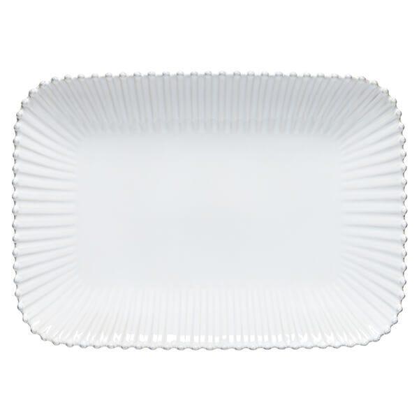 Costa Nova Pearl White 40cm Rectangular Platter/Tray