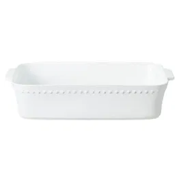 Costa Nova Pearl White 38cm Large Rectangular Baker