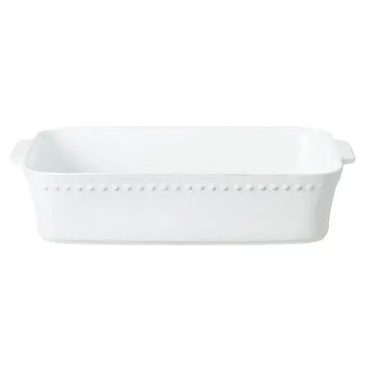 Costa Nova Pearl White 38cm Large Rectangular Baker