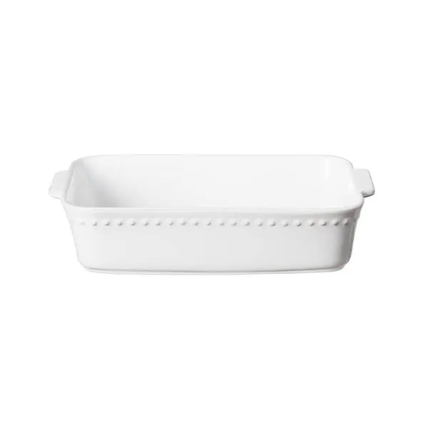 Costa Nova Pearl White 33cm Medium Rectangular Baker