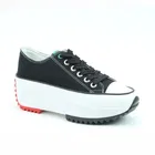 Heavenly Feet Black Strata Wedge Trainers