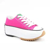 Heavenly Feet Fuchsia Strata Wedge Trainers