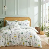 RHS Botanical Cottage Garden Duvet Set White